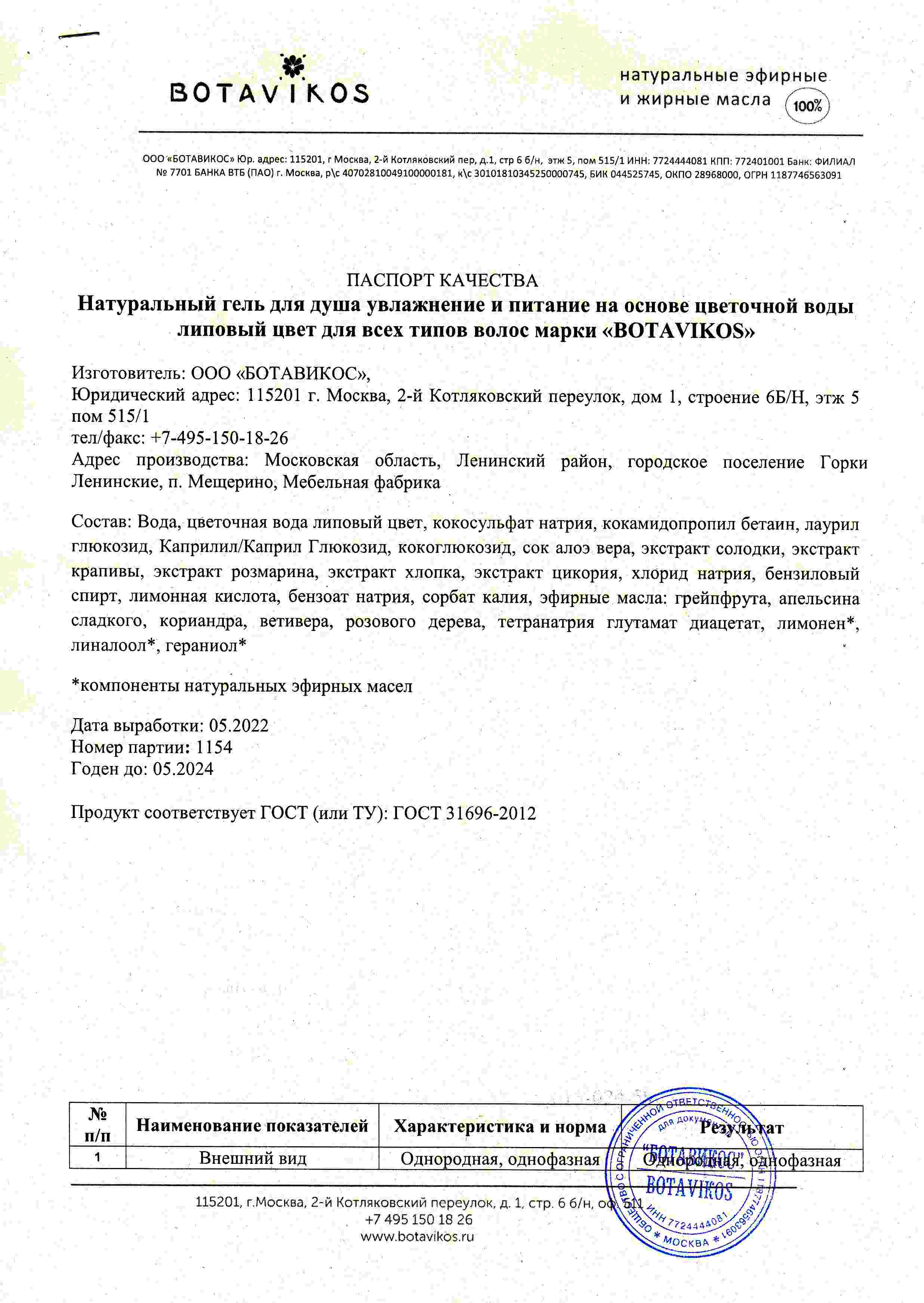 Паспорт №052022